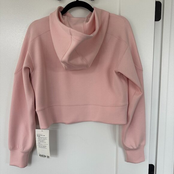 NWT Lululemon 🍋 Get Centered Crop Hoodie Size:4 Color: Misty Pink - Picture 3 of 5